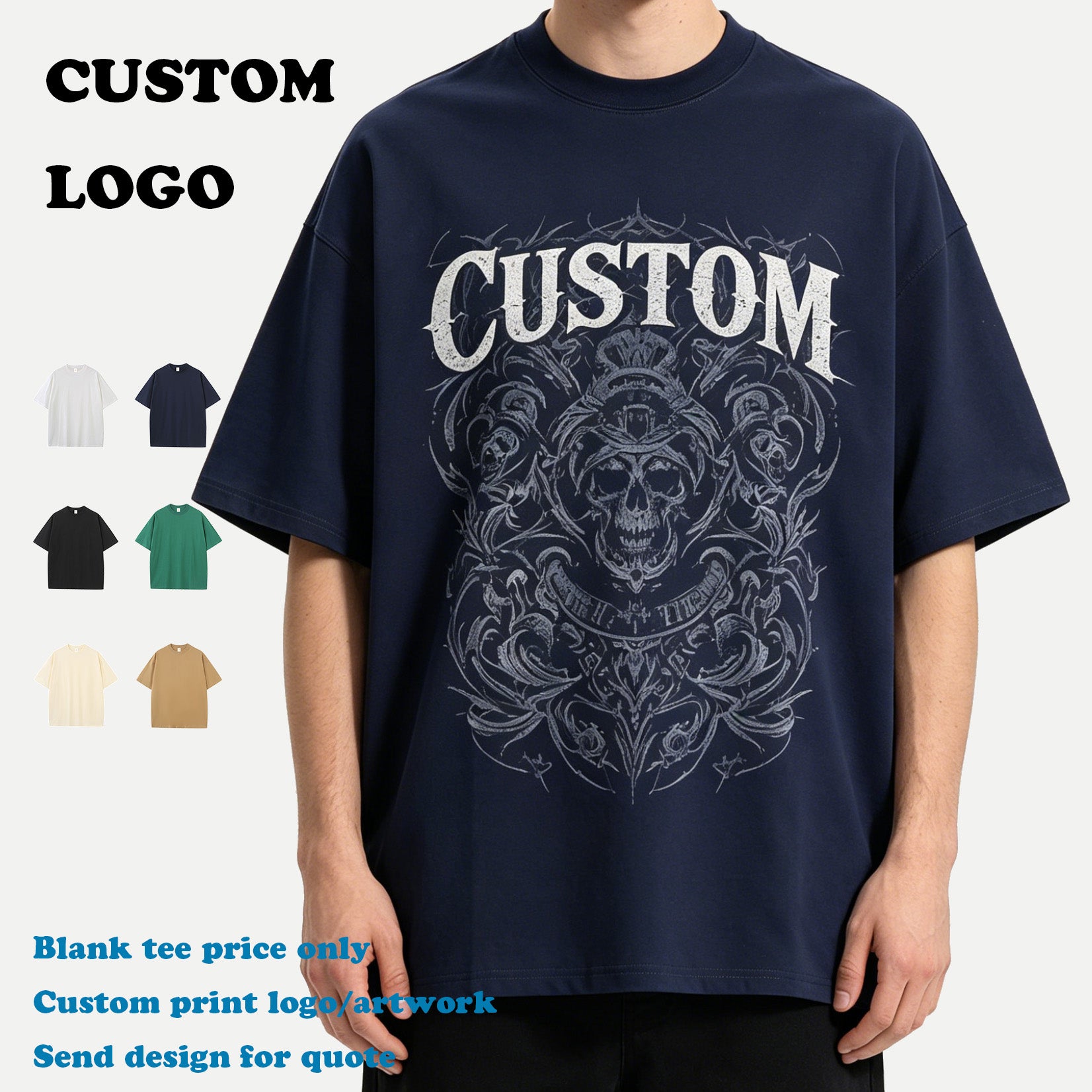 Oversized Tshirt Custom Summer New Design High Quality Loose 100% Cotton Round Neck Short Sleeve Wholesale Men's T-shirts
