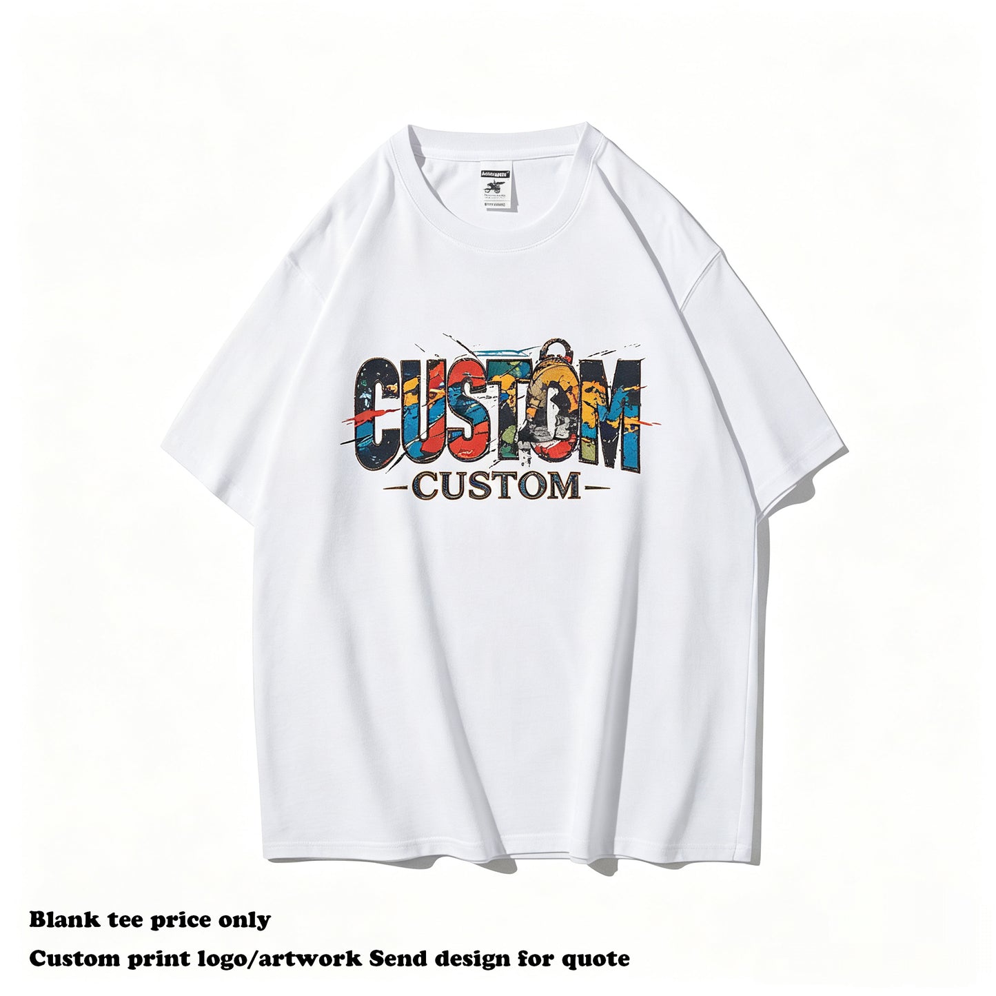 New Style Top Quality Customized t Shirts Loose Streetwear Drop Shoulder O-neck Blank Wholesale Design Custom Men's T-shirts