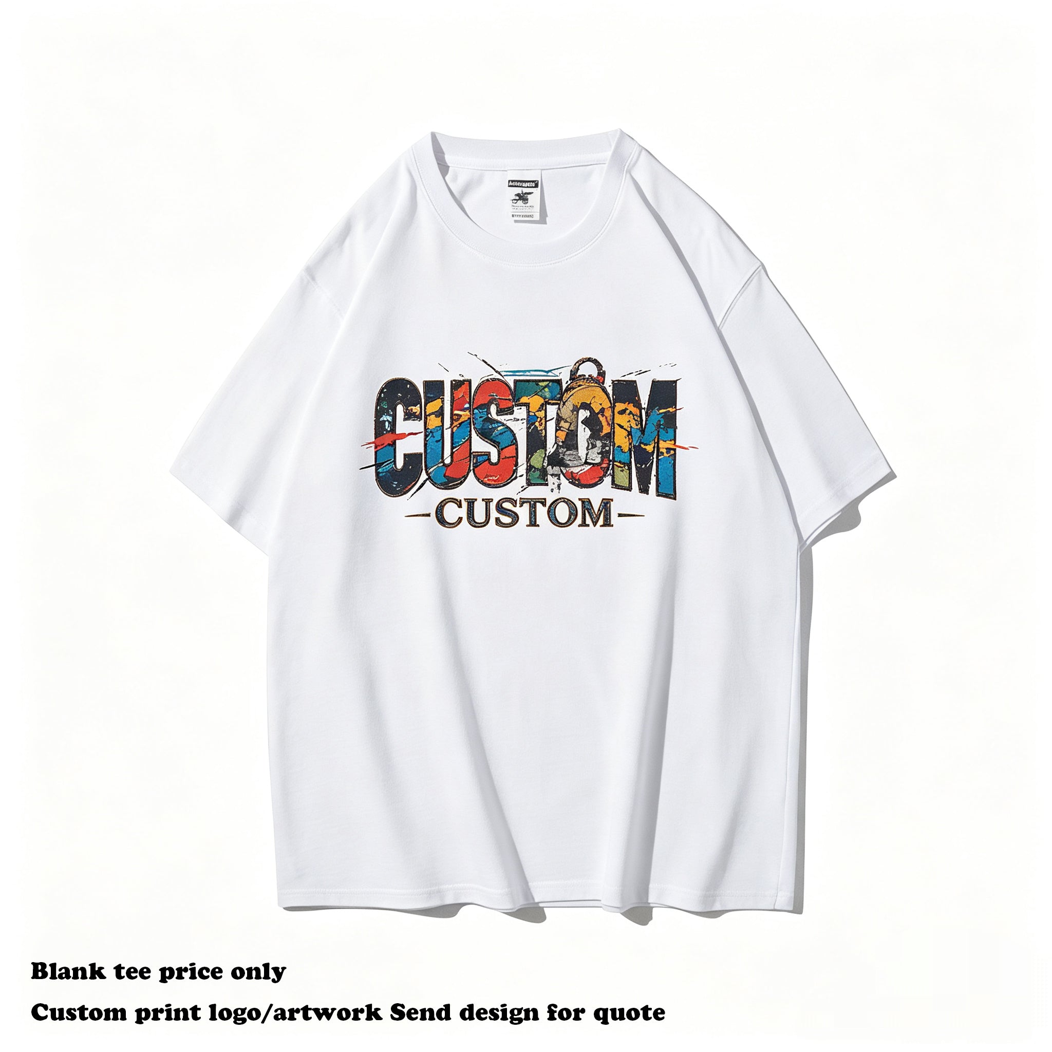 New Style Top Quality Customized t Shirts Loose Streetwear Drop Shoulder O-neck Blank Wholesale Design Custom Men's T-shirts