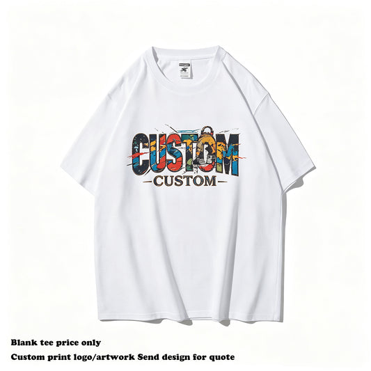 New Style Top Quality Customized t Shirts Loose Streetwear Drop Shoulder O-neck Blank Wholesale Design Custom Men's T-shirts