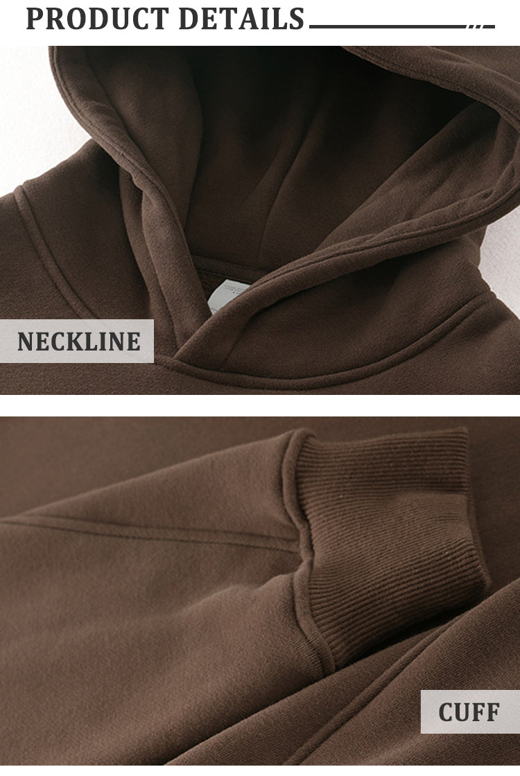 Heavyweight Polar Fleece Blank Pullover Wireless Drop Shoulder Unisex High Quality Oversized Fashion Hoodie