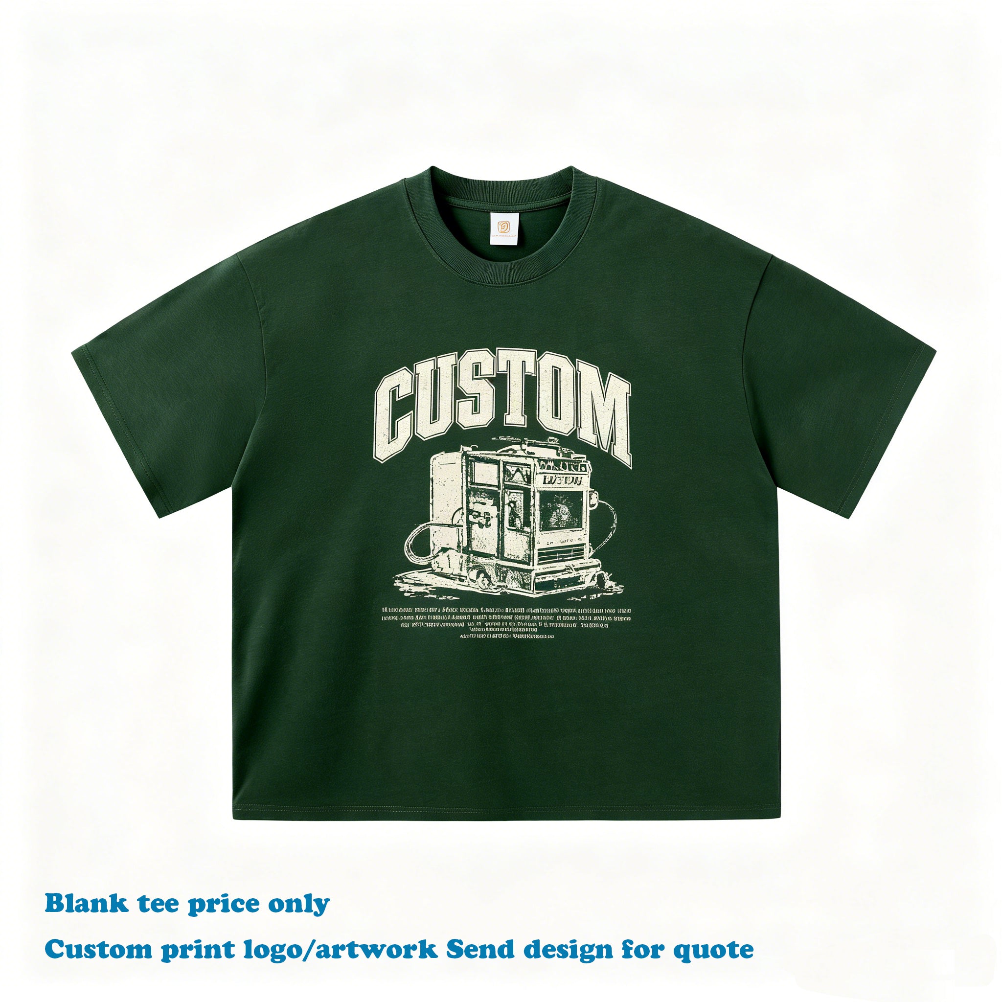 Boxy Men's T-shirts Custom Oversized Crew Neck High Quality Summer New Style Fashion Embroidery logo Wholesale Plain t Shirt