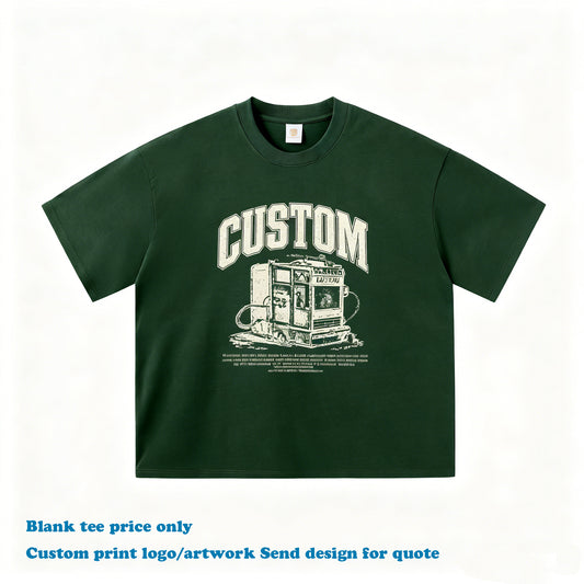 Boxy Men's T-shirts Custom Oversized Crew Neck High Quality Summer New Style Fashion Embroidery logo Wholesale Plain t Shirt