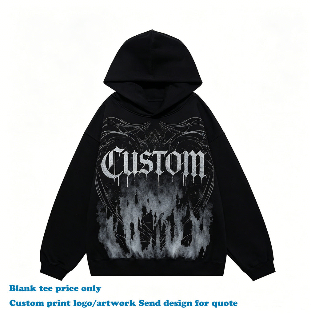 Oversized Hoodie Casual Custom Puff Printing High Quality Blank High Quality Fleece Streetwear New Style Fashion Plain Hoodies