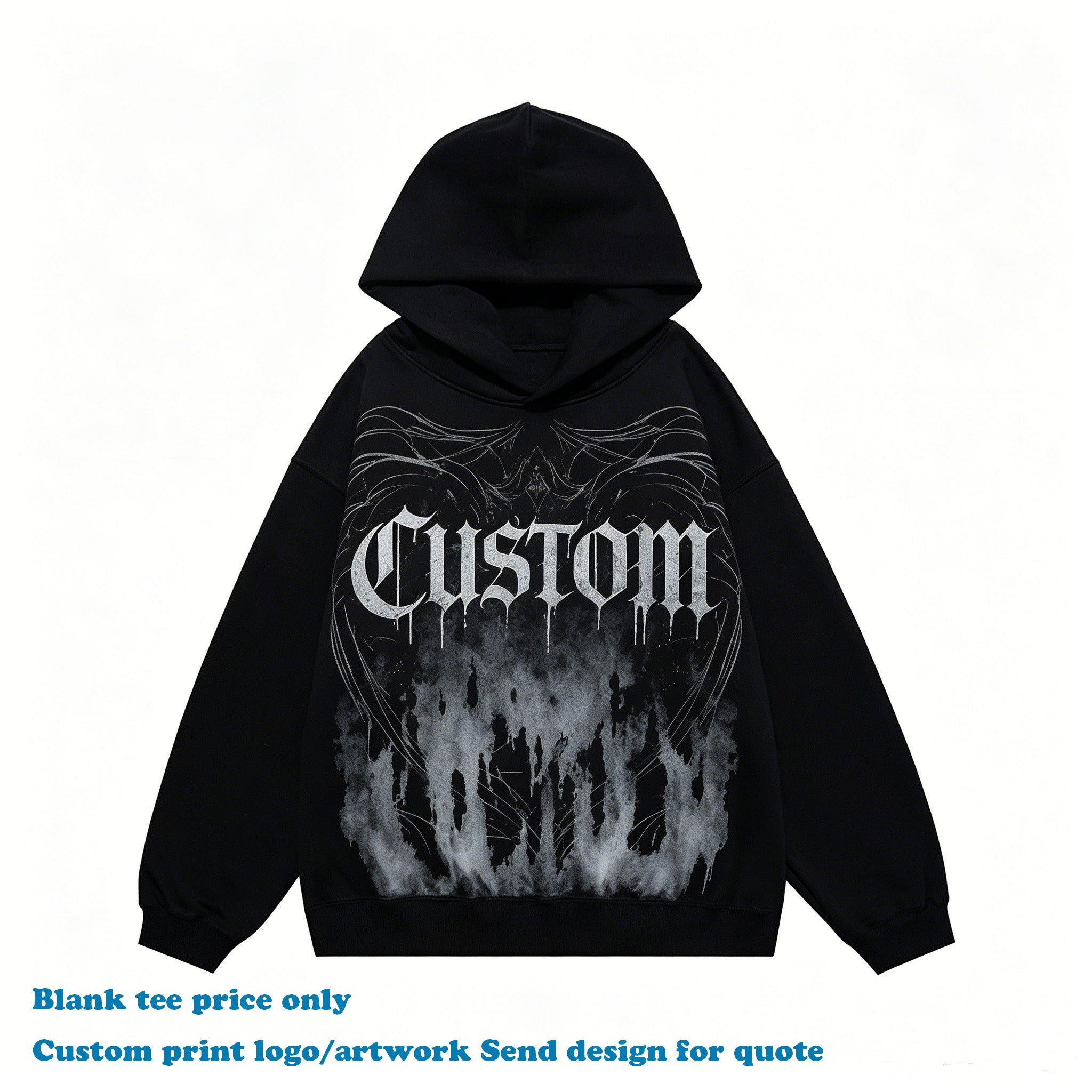 Oversized Hoodie Casual Custom Puff Printing High Quality Blank High Quality Fleece Streetwear New Style Fashion Plain Hoodies