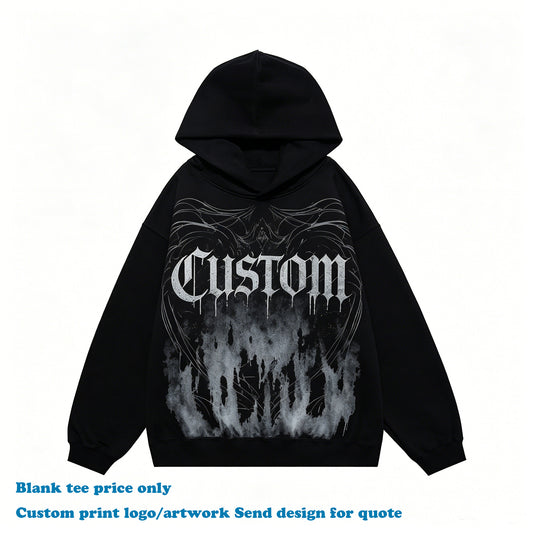 Oversized Hoodie Casual Custom Puff Printing High Quality Blank High Quality Fleece Streetwear New Style Fashion Plain Hoodies