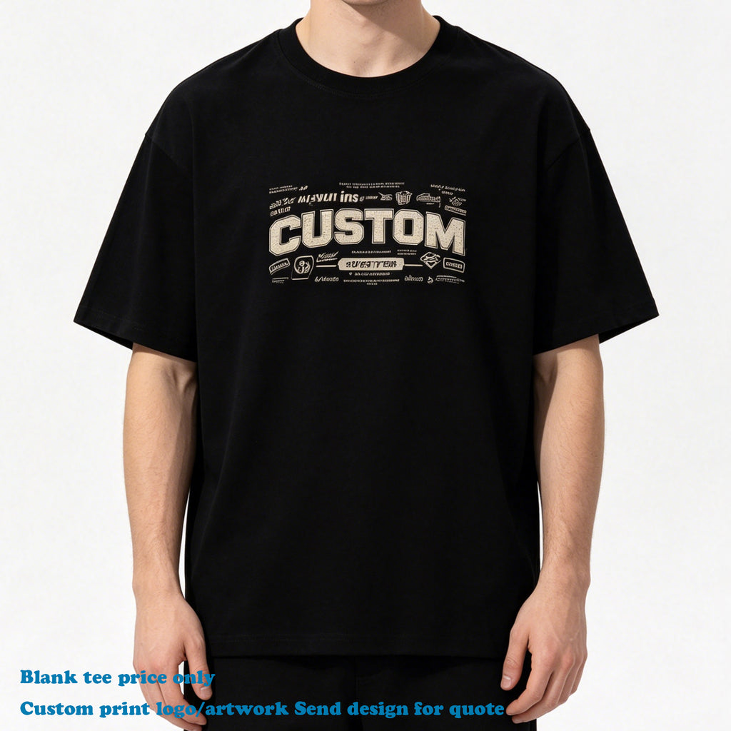 Men's T-shirts Custom 100% Cotton High Quality Streetwear Summer Short Sleeve New Design Drop Shoulder Wholesale T-shirts