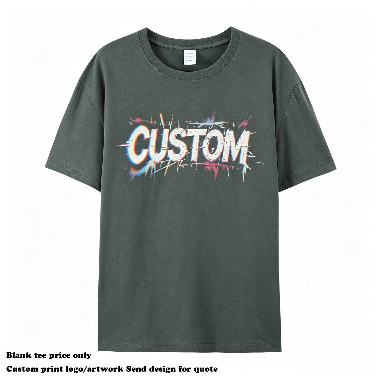 Men's Cotton T-shirt Streetwear New Style High Quality Embroidery logo Round Neck Wholesale Custom Puff Printing T-shirt