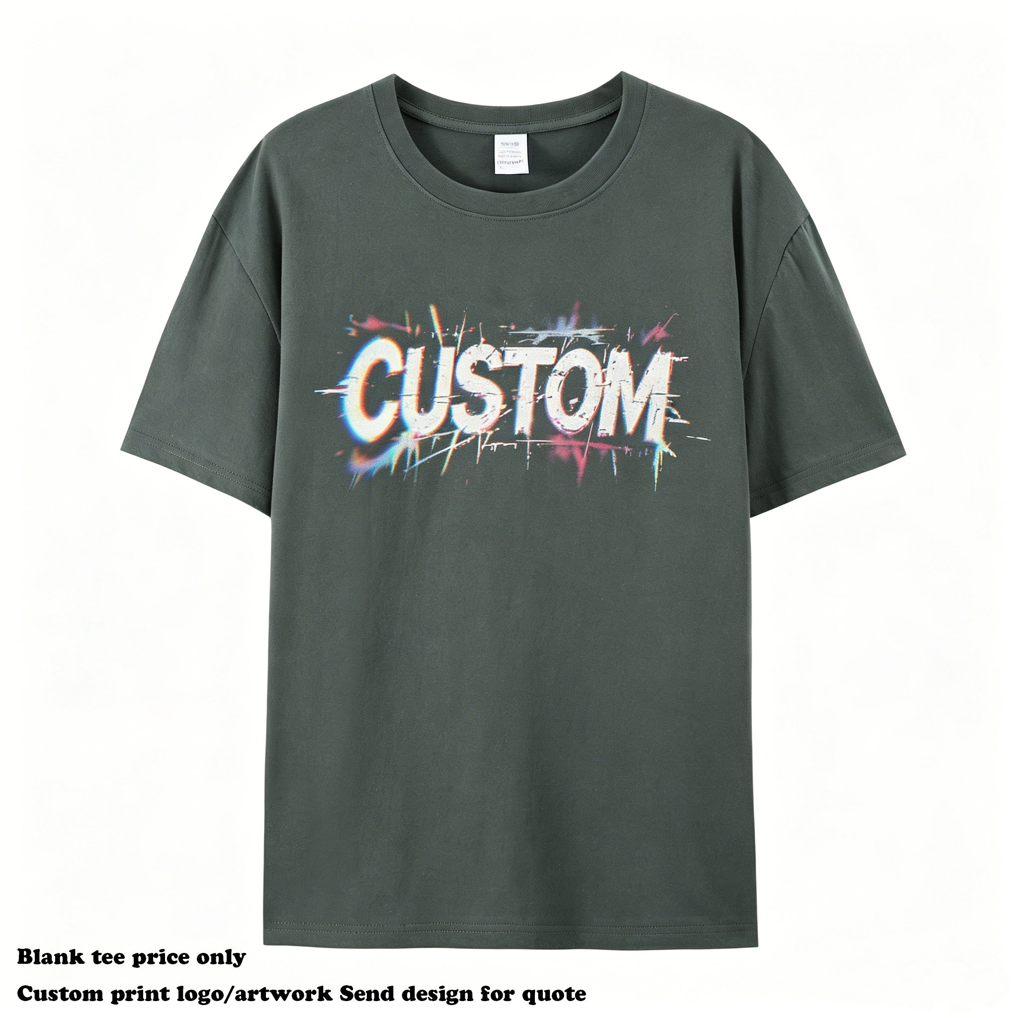 Men's Cotton T-shirt Streetwear New Style High Quality Embroidery logo Round Neck Wholesale Custom Puff Printing T-shirt