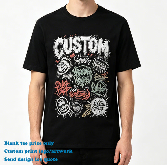 Manufacturer T-shirts Custom Puff Printing Streetwear O-neck Design High Quality Embroidery logo 100%Cotton Short Sleeve T-shirt