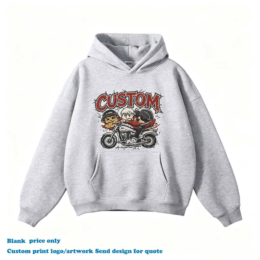 Heavyweight Hoodie High Quality Blank Streetwear Wireless Drop Shoulder New Design Custom Embroidery logo Wholesale Hoodies