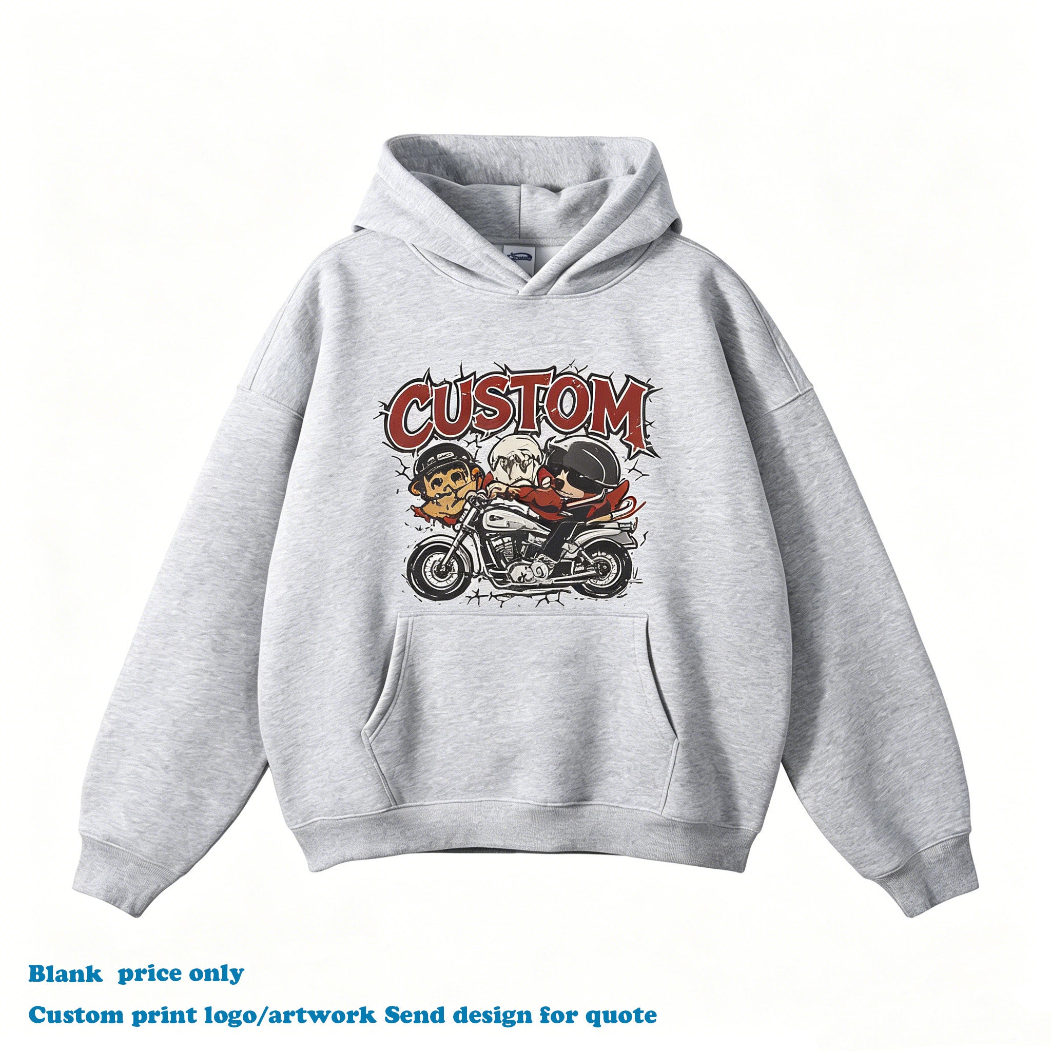 Heavyweight Hoodie High Quality Blank Streetwear Wireless Drop Shoulder New Design Custom Embroidery logo Wholesale Hoodies