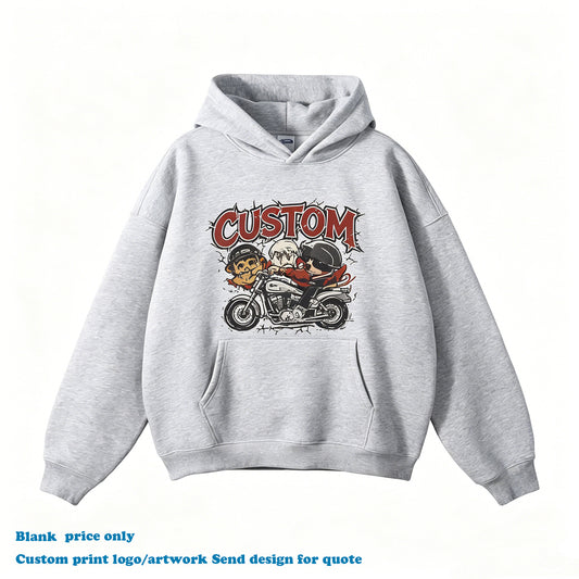 Heavyweight Hoodie High Quality Blank Streetwear Wireless Drop Shoulder New Design Custom Embroidery logo Wholesale Hoodies