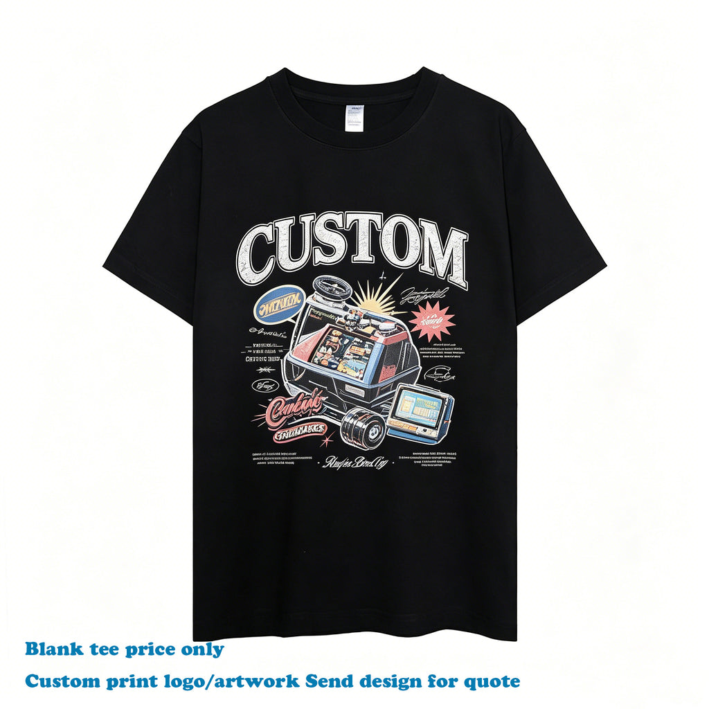 Custom 100% Cotton T-shirt Pure Color New Style High Quality Crew Neck Casual Unisex Streetwear Fashion Personalized T-shirt