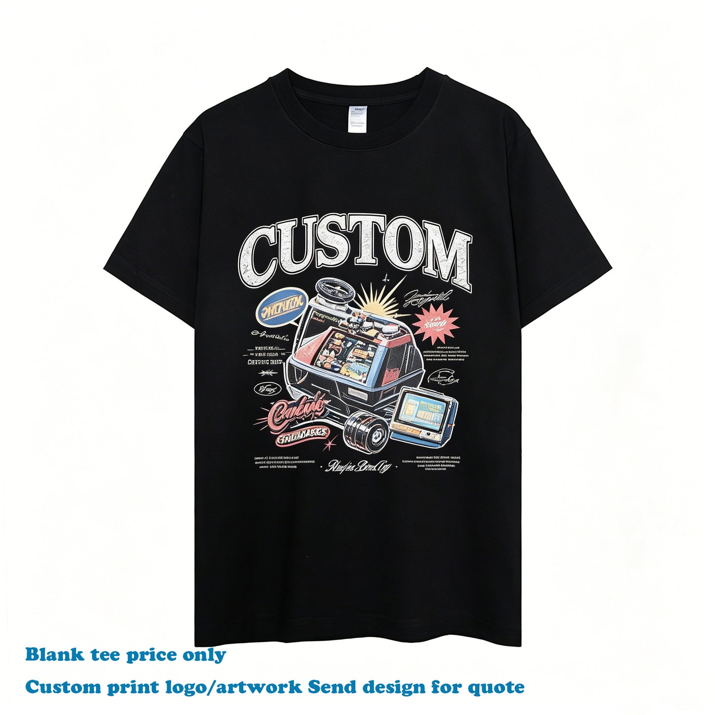 Custom 100% Cotton T-shirt Pure Color New Style High Quality Crew Neck Casual Unisex Streetwear Fashion Personalized T-shirt