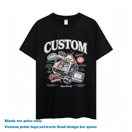 Custom 100% Cotton T-shirt Pure Color New Style High Quality Crew Neck Casual Unisex Streetwear Fashion Personalized T-shirt