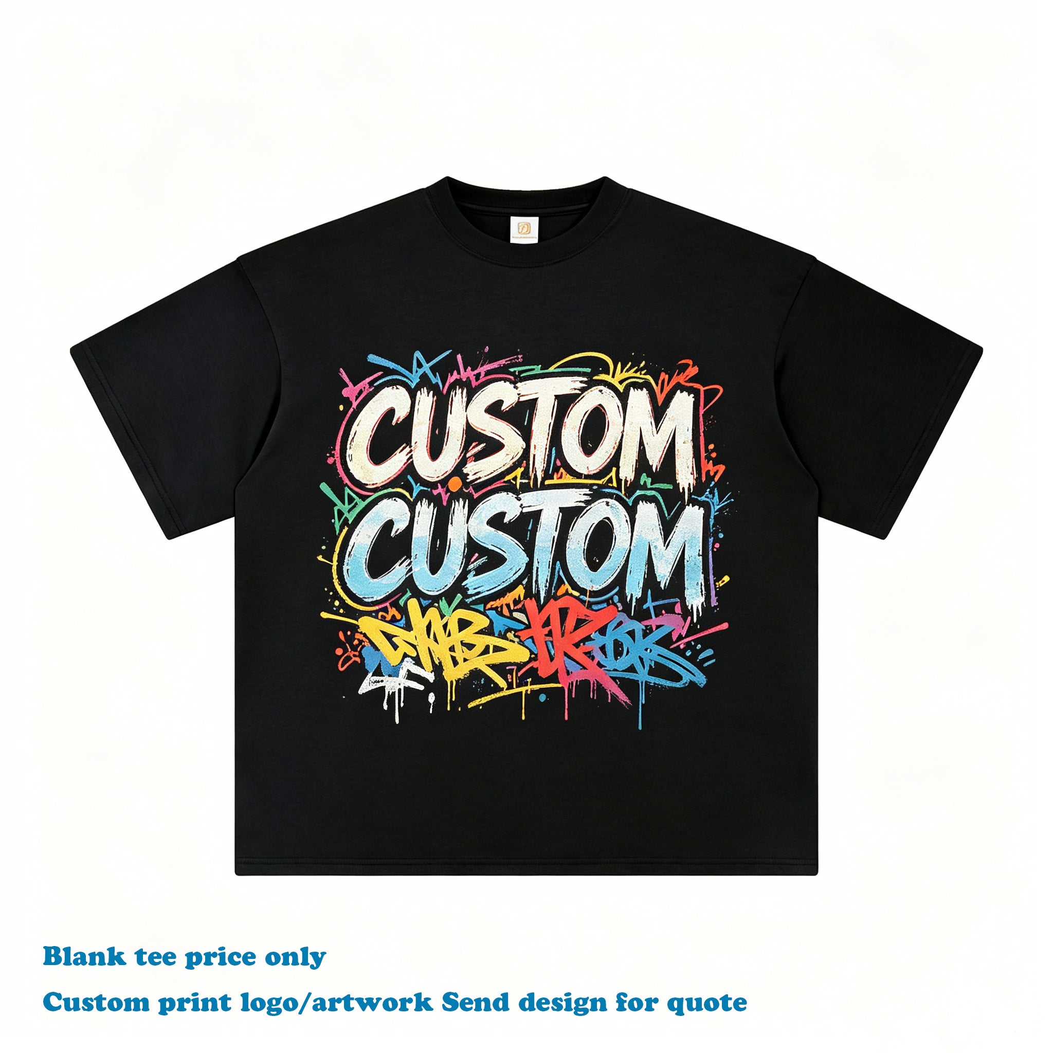 Men's T-shirts 100% Cotton Oversized High Quality Streetwear Summer New Design Custom Puff Printing Wholesale t Shirt for Men