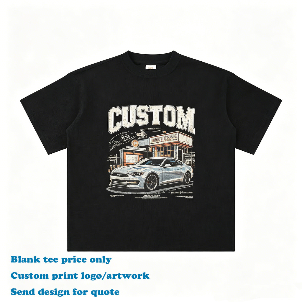 Men's Summer T-shirts New Style Custom O-neck Blank Drop Shoulder High Quality Polyester/cotton Streetwear Heavyweight Tshirts