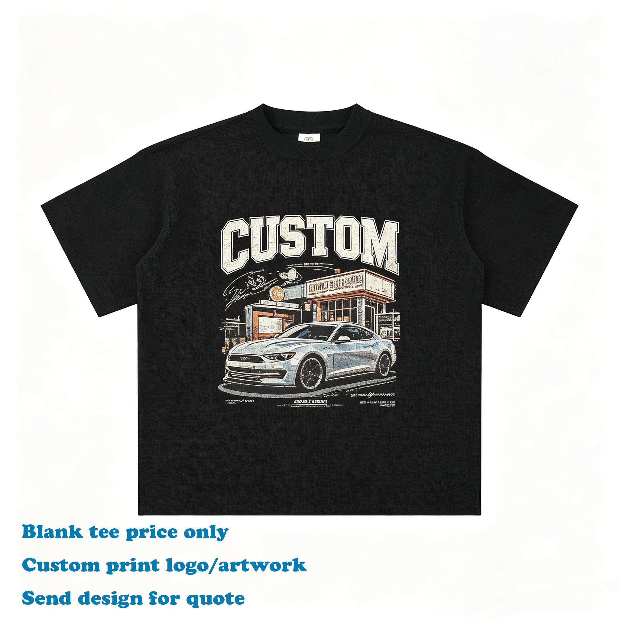 Men's Summer T-shirts New Style Custom O-neck Blank Drop Shoulder High Quality Polyester/cotton Streetwear Heavyweight Tshirts