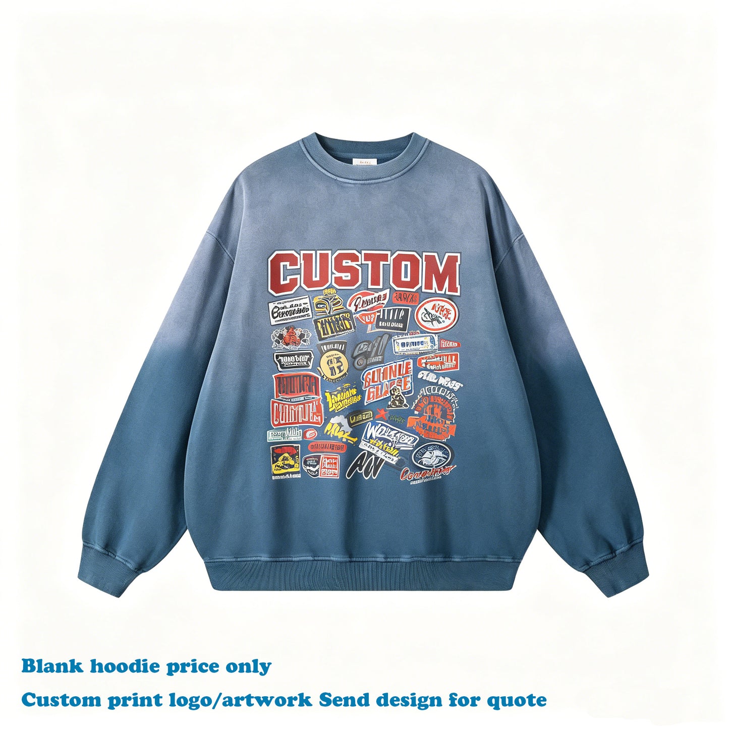 Hot Selling Men's Hoodies & Sweatshirts Embroidery logo Casual High Quality 100% Cotton O-neck Streetwear Design Plain Hoodies