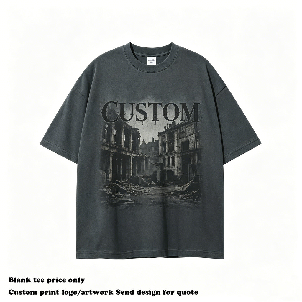 Custom logo Oversized Tshirt Streetwear Heavy Cotton Casual Fashion Summer New Style Short Sleeve Design Men's T-shirts