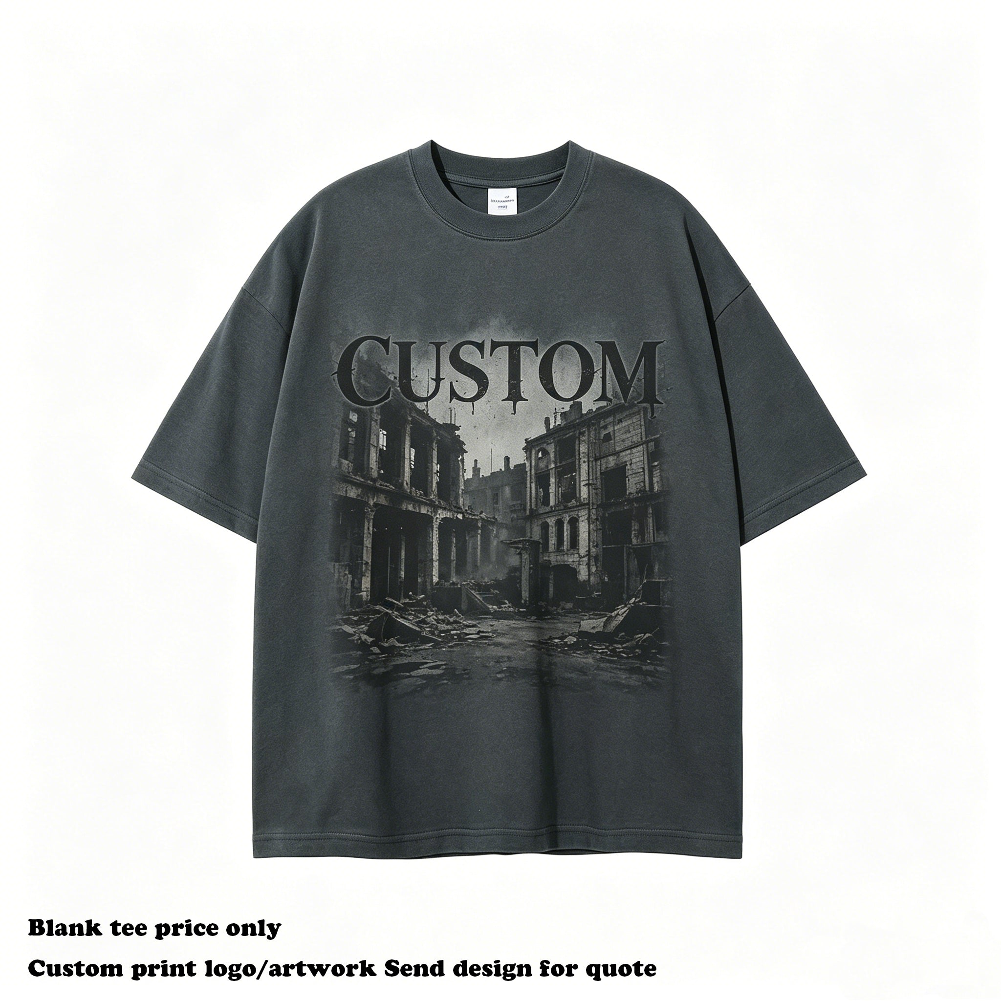 Custom logo Oversized Tshirt Streetwear Heavy Cotton Casual Fashion Summer New Style Short Sleeve Design Men's T-shirts