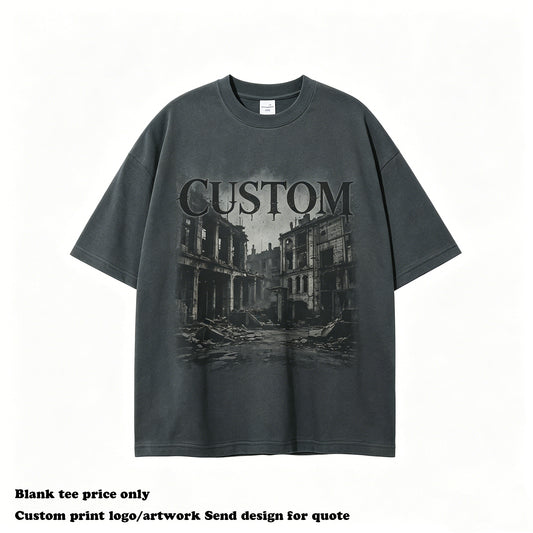 Custom logo Oversized Tshirt Streetwear Heavy Cotton Casual Fashion Summer New Style Short Sleeve Design Men's T-shirts