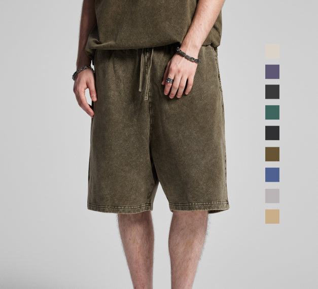 Men's Shorts Blank High Quality Streetwear Custom Casual Streetwear Vintage Broken Embroidery logo Plain Design Fashion Shorts