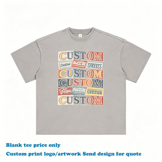 Heavyweight Streetwear T-shirt Vintage Summer Short Sleeve Custom Washed High Quality New Style Streetwear Personalized T-shirt