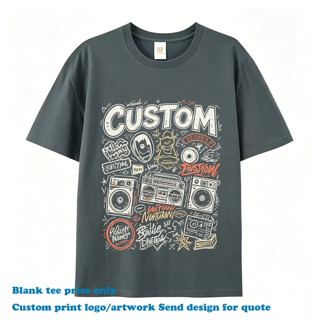 Hot Selling Wholesale T-shirt Custom Design Summer Short Sleeve High Quality Embroidery logo Streetwear Personalized T-shirt