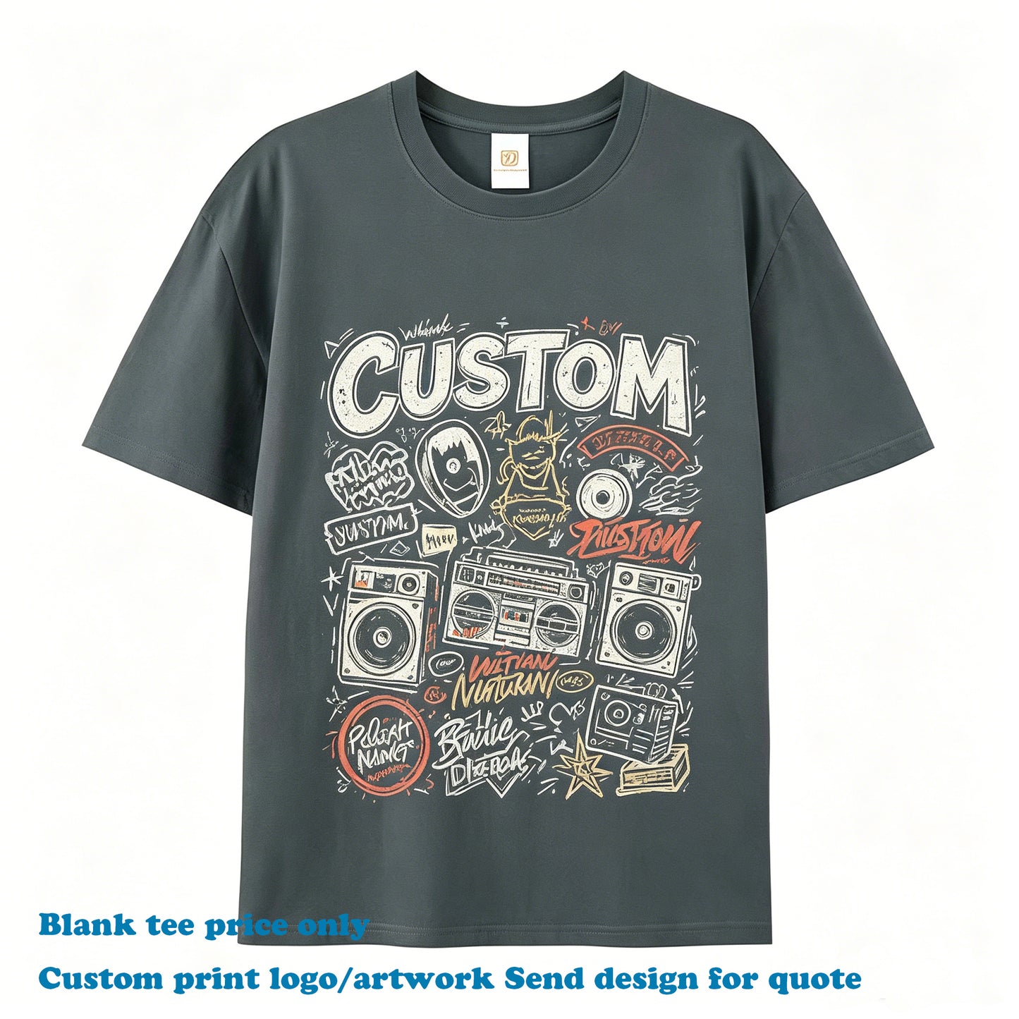 Hot Selling Wholesale T-shirt Custom Design Summer Short Sleeve High Quality Embroidery logo Streetwear Personalized T-shirt