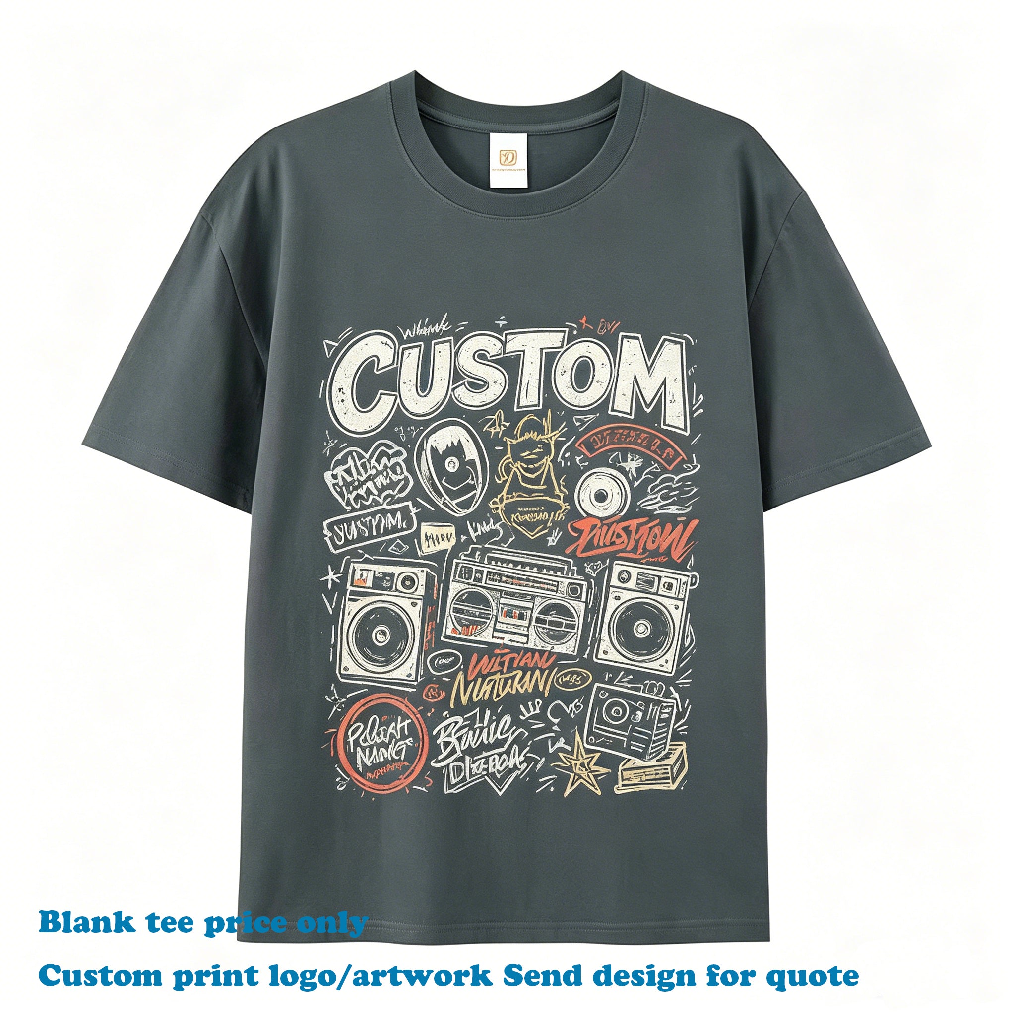 Hot Selling Wholesale T-shirt Custom Design Summer Short Sleeve High Quality Embroidery logo Streetwear Personalized T-shirt