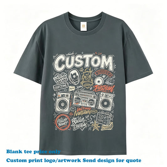 Hot Selling Wholesale T-shirt Custom Design Summer Short Sleeve High Quality Embroidery logo Streetwear Personalized T-shirt