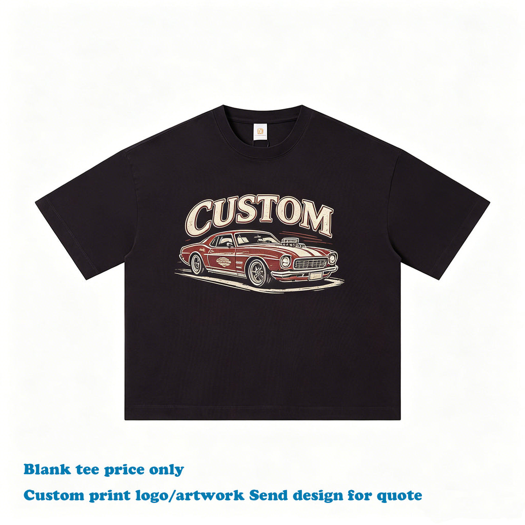 OEM Custom 280g Heavyweight Washed Boxy Fit T-Shirt 100% Cotton Crew Neck Vintage High Quality Design Personalized T-shirt