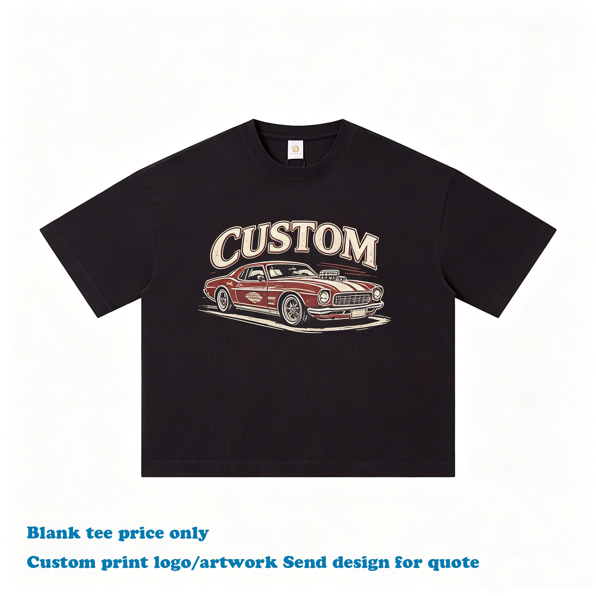 OEM Custom 280g Heavyweight Washed Boxy Fit T-Shirt 100% Cotton Crew Neck Vintage High Quality Design Personalized T-shirt