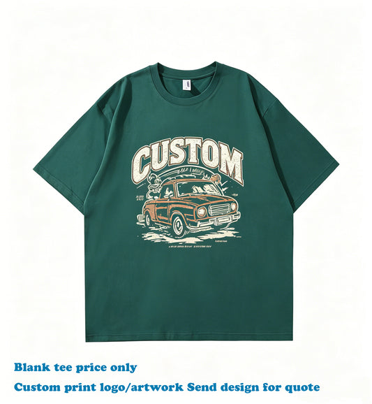 High Quality T-shirt Custom Drop Shoulder 100% Cotton Round Neck 2026 Summer New Design Wholesale Plain t Shirt for Men