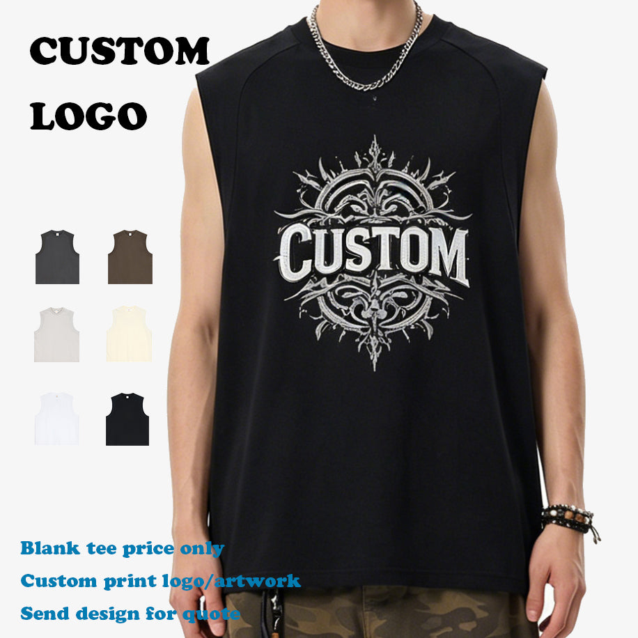 Men's T-shirts Streetwear Quick-drying Sleeveless Custom Summer Lightweight Breathable Personalized Men t Shirt High Quality