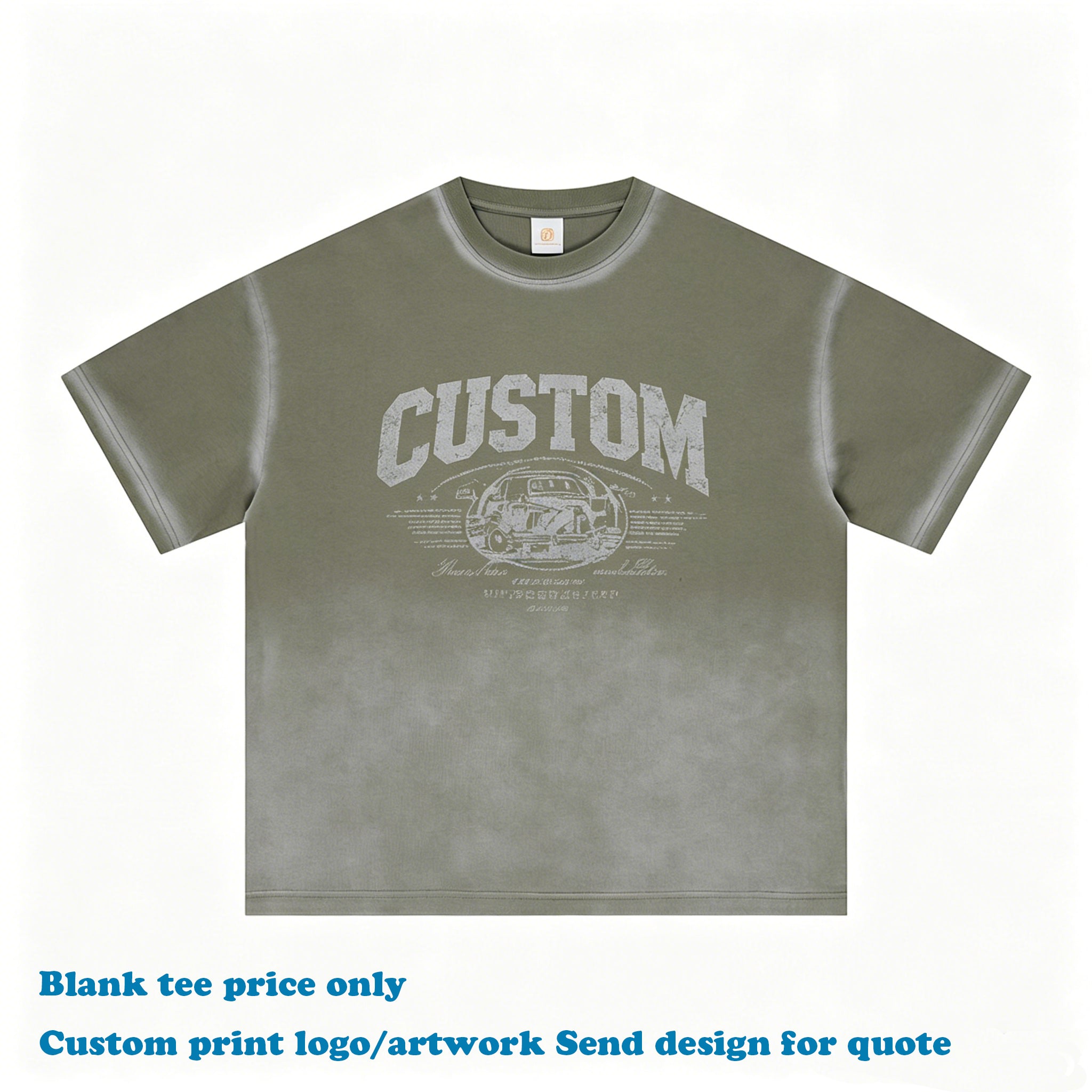 Customized t Shirts Monkey Wash Vintage High Quality New Style Boxy Summer Embroidery logo Streetwear Plain Men's T-shirts