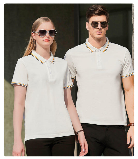 High Quality 9 Color Ice Oxygen Cotton Multi Color Short Sleeved Polo Shirt From a Trendy Brand Spring and Autumn Collection