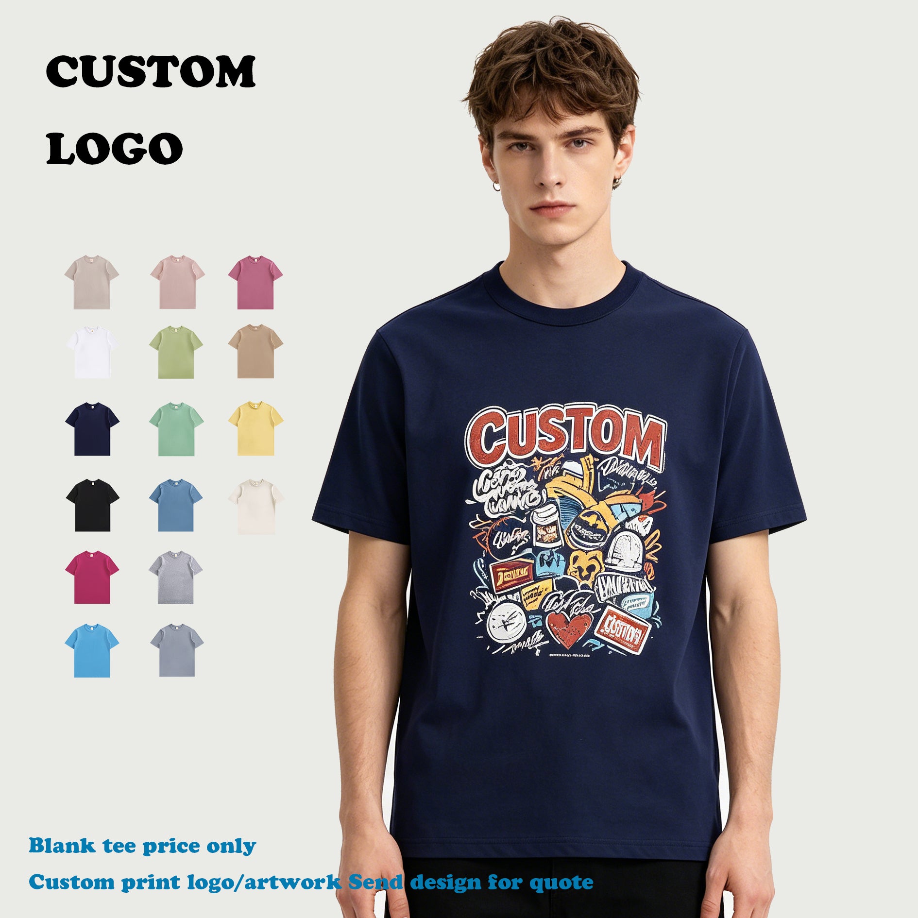 Oem Custom Men's T-shirts Blank O-neck Embroidery logo Streetwear New Style Wholesale Fashion Short Sleeve Blank Plain t Shirt
