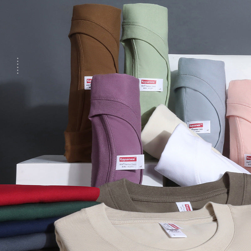 t Shirt Manufacturers Boxy Short Vintage Custom Wholesale 100 Cotton Streetwear Heavyweight Plain Tshirts for Printing