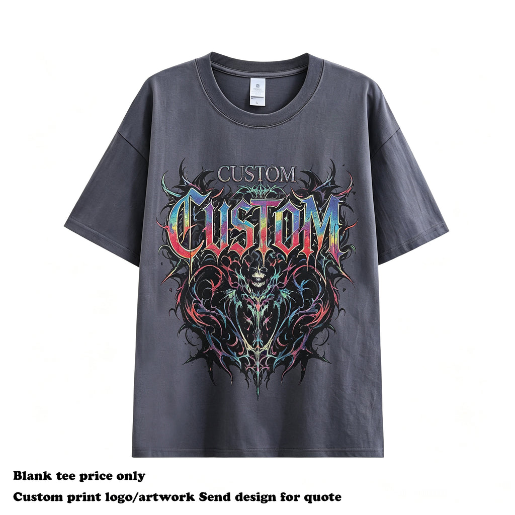 Custom Factory Direct Sale High Quality 100% Cotton Drop Shoulder New Design Summer Blank Embroidery logo Wholesale T-shirts