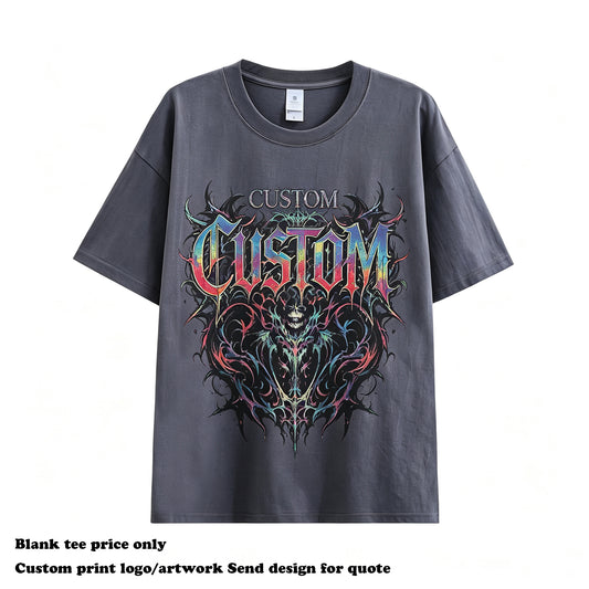 Custom Factory Direct Sale High Quality 100% Cotton Drop Shoulder New Design Summer Blank Embroidery logo Wholesale T-shirts