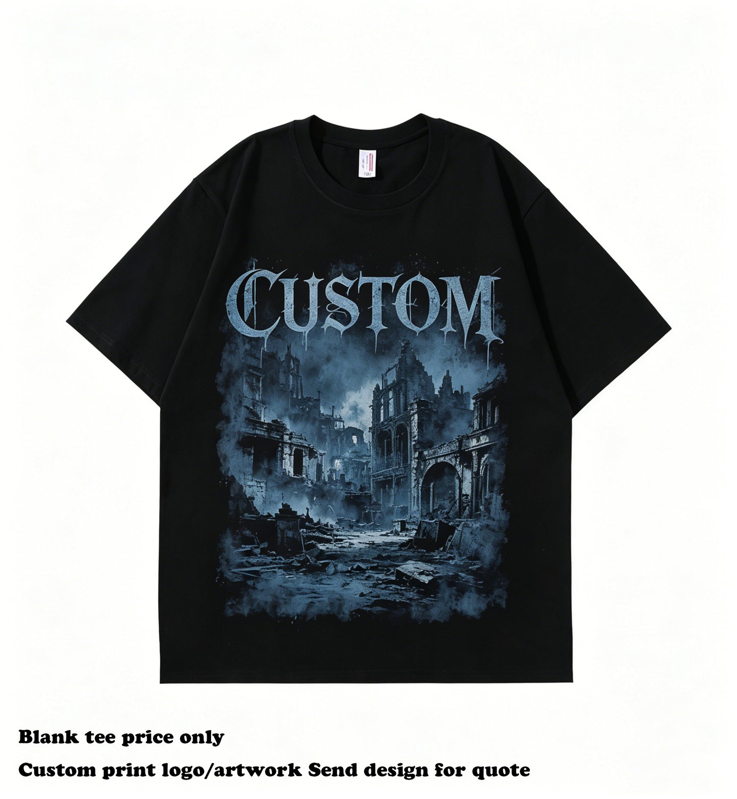 Men's Summer T-shirt Custom Design Streetwear New Style Embroidery logo High Quality Wholesale Drop Shoulder Round Neck t Shirt