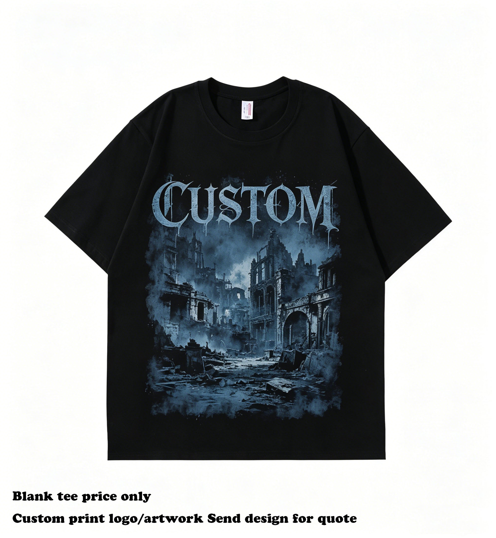 Men's Summer T-shirt Custom Design Streetwear New Style Embroidery logo High Quality Wholesale Drop Shoulder Round Neck t Shirt