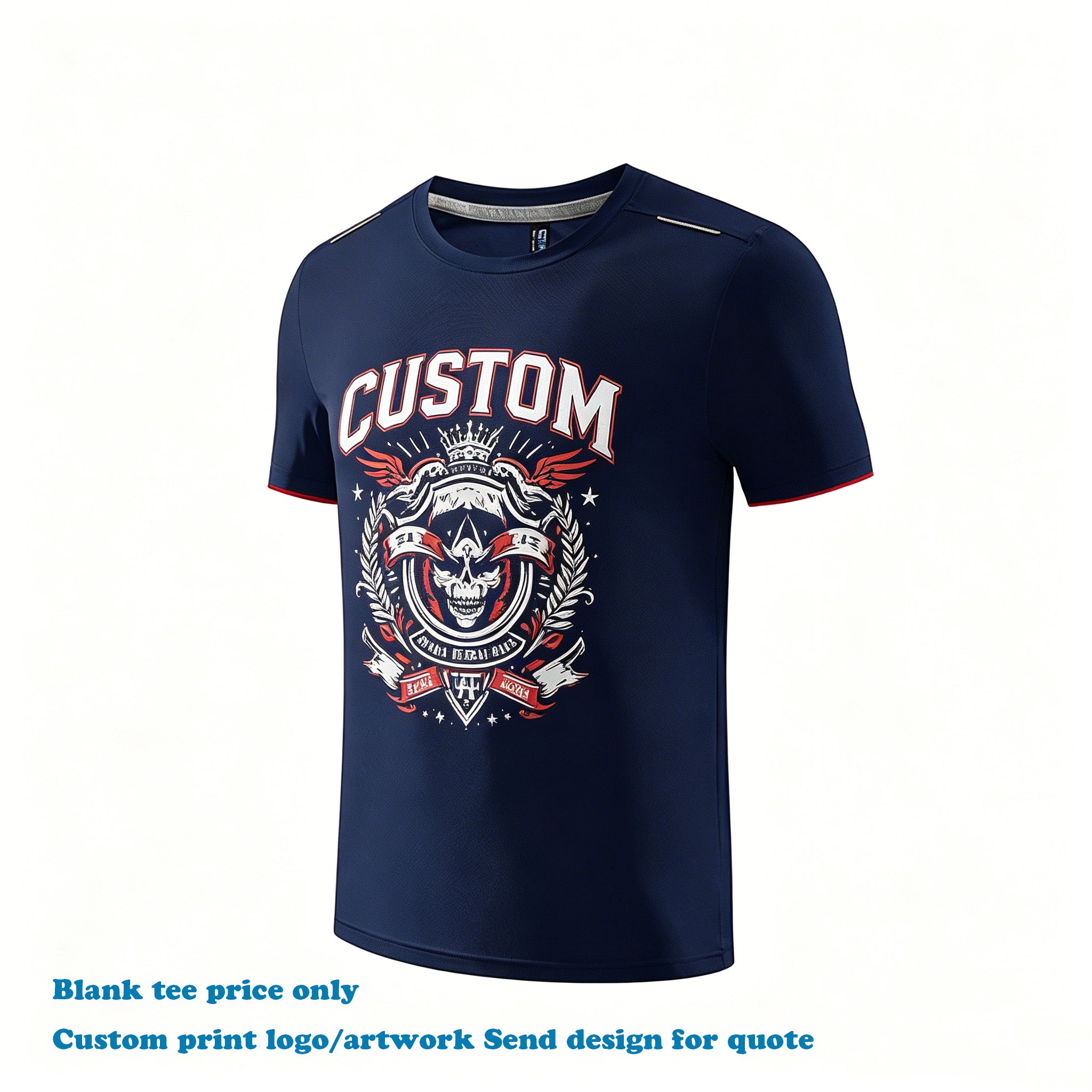 Plus Size Men's T-shirt Wholesale Custom Puff Printing High Quality Sport Round Neck Blank Quick-drying t Shirt for Men