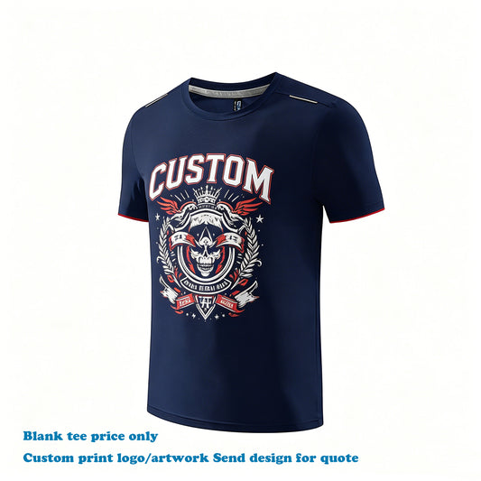 Plus Size Men's T-shirt Wholesale Custom Puff Printing High Quality Sport Round Neck Blank Quick-drying t Shirt for Men