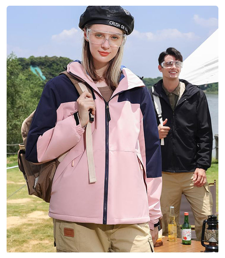 Fashion Available Customized 9 Color Integrated Thickened 100% Polyester Waterproof Breathable All Weather Jacket Simples Style