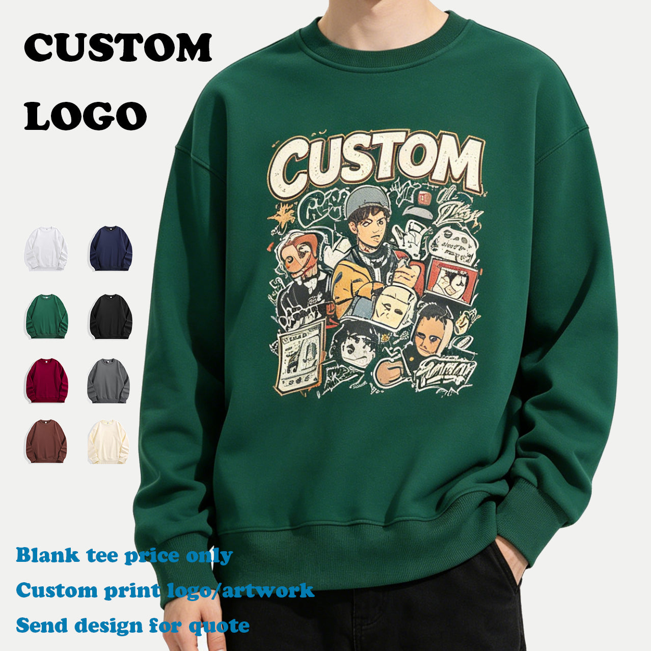 Heavyweight Sweaters and Hoodies High Quality Streetwear Casual Custom Embroidery logo New Style Fashion Wholesale Hoodie