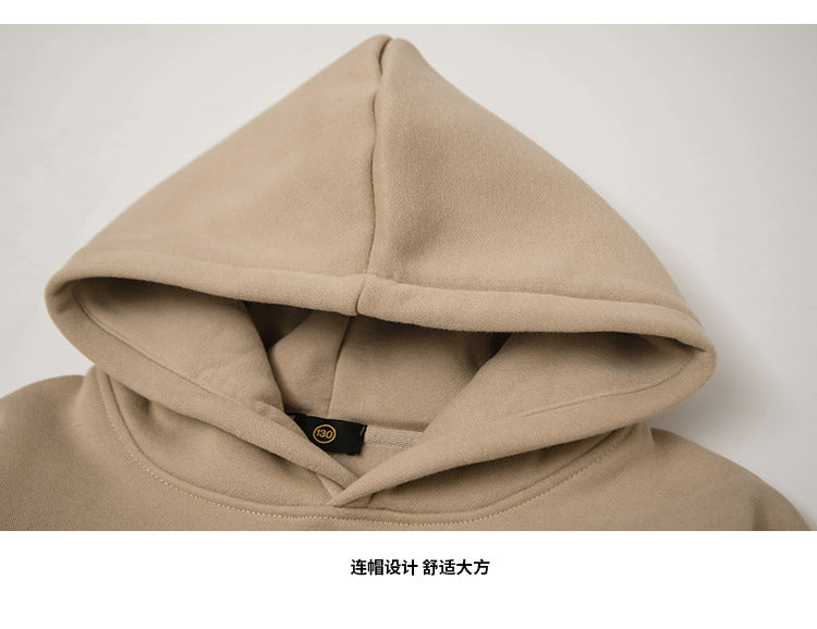 Custom Blank 100% Cotton Heavyweight Fleece High Quality Streetwear Thick Puff Print Fashion Pure Color Children's Hoodies